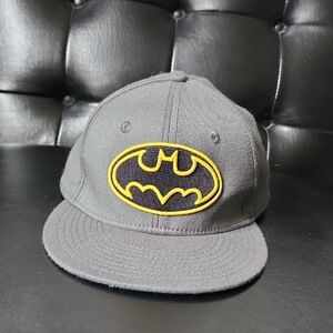 DC Comics Kids Gray and Yellow Batman Patch Baseball Hat Cap